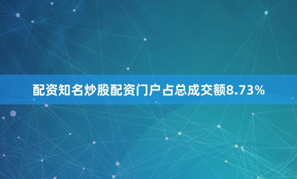 配资知名炒股配资门户占总成交额8.73%